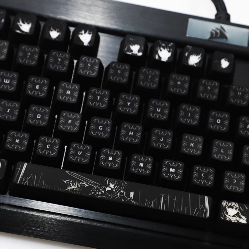 Keycap para Fate Chave para Corcair Conjunto High-end Backlit Sabre Teclado Mecânico Buraco Preto Revestimento K70 K95 Razer Cereja 1 Mod. 1267684 - Imagem 3