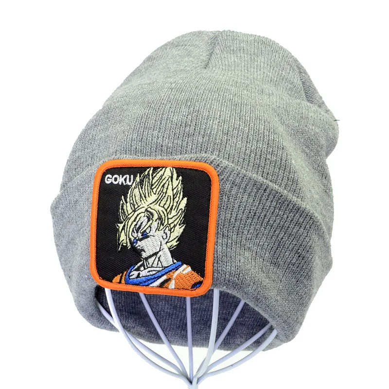 Аниме Dragon Ball Z GOKU Beanie шапка зимняя хлопковая повседневные шапочки для мужчин и женщин теплая вязаная зимняя шапка модная Лыжная Шапочка goku