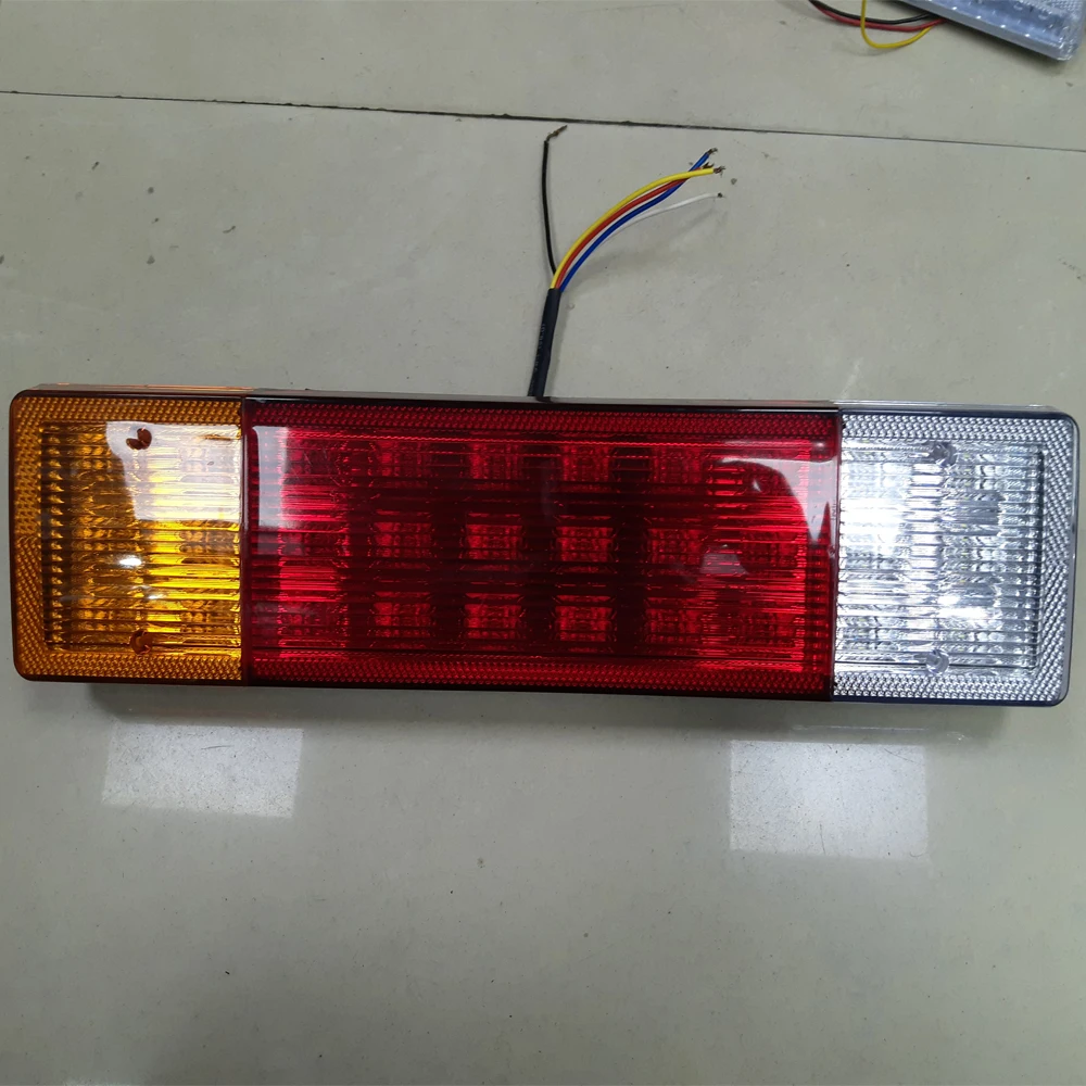 Cascaleca 12V 24V светодиодный задний фонарь для грузовика, трейлера фонарь заднего хода стоп сигнальные огни Задний фонарь