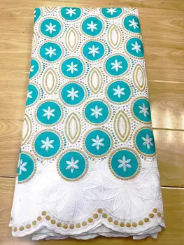 

Latest swiss voile lace in switzerland african lace fabric embroidery swiss lace fabric 2.5yards cotton fabric for dress JC-A55