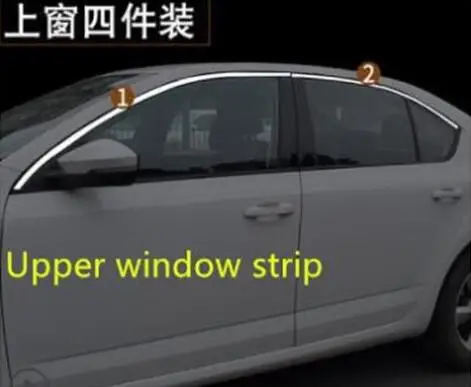 A Для Skoda 15-19 новая Октавия Модифицированная специальная оконная отделка декоративные огни - Цвет: A