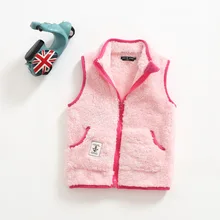 Автономный брендовый утепленный Универсальный жилет из искусственного кашемира на молнии для мальчиков и девочек детский жилет из вельвета Shu