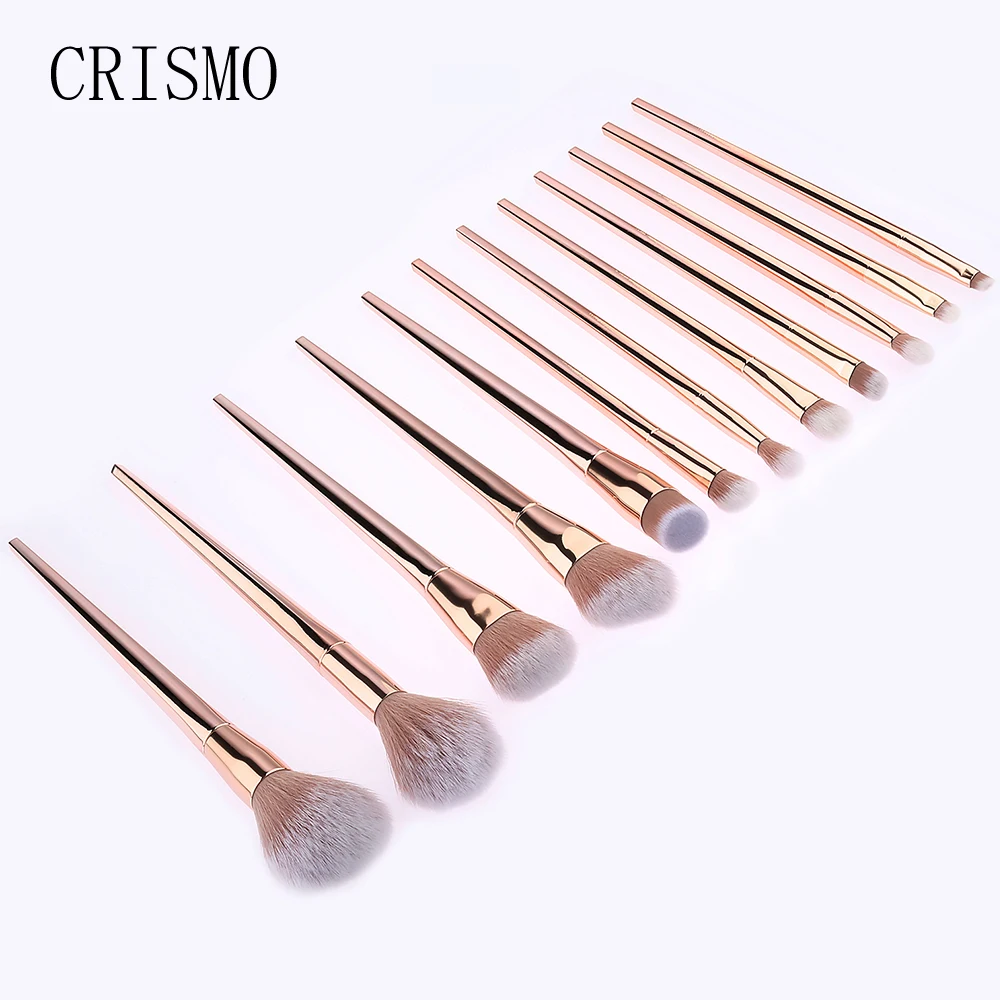 CRISMO 7 12pcs Makeup Brushes Set Powder Foundation Eye Shadow Blush Blending Cosmetics Beauty Make Up 3