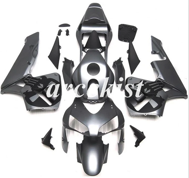 Литьевая Форма ABS мотоцикл обтекатели комплект подходит для CBR600RR F5 2003 2004 03 04 Кузов Набор красный черный - Цвет: gray matte