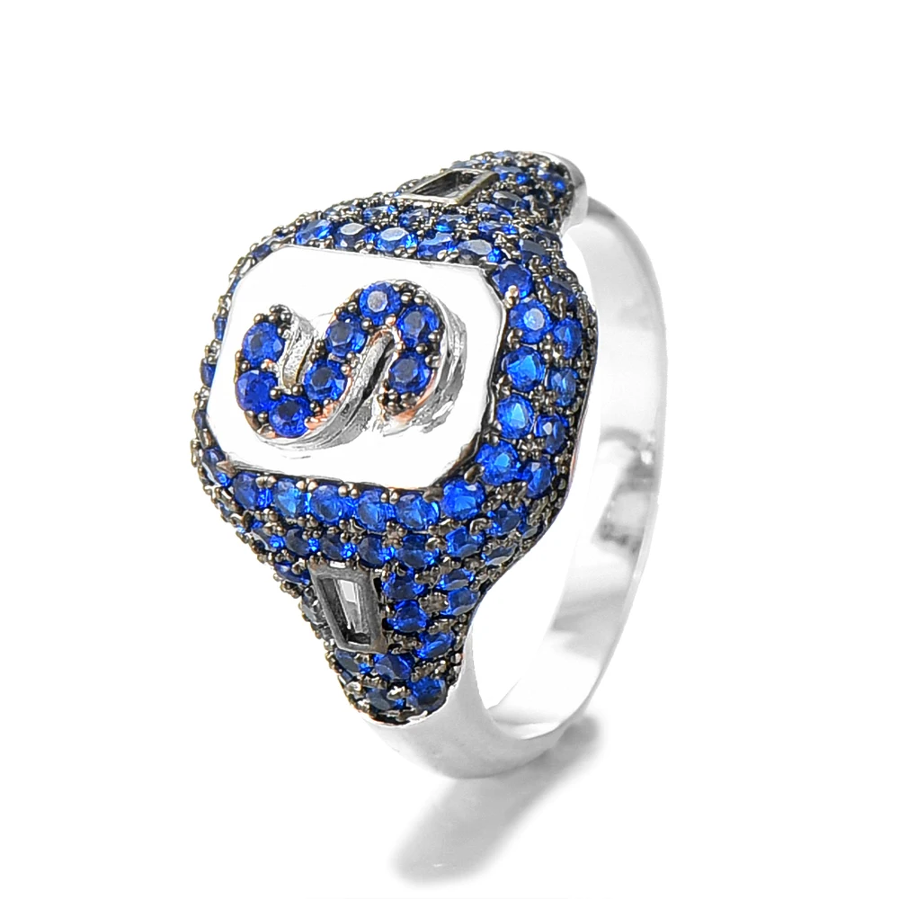 GODKI Monaco дизайнерские роскошные кольца с геометрическими фианитами для помолвки, Дубаи, Naija, свадебные кольца на палец, ювелирные изделия, наркомания - Цвет основного камня: H237A B