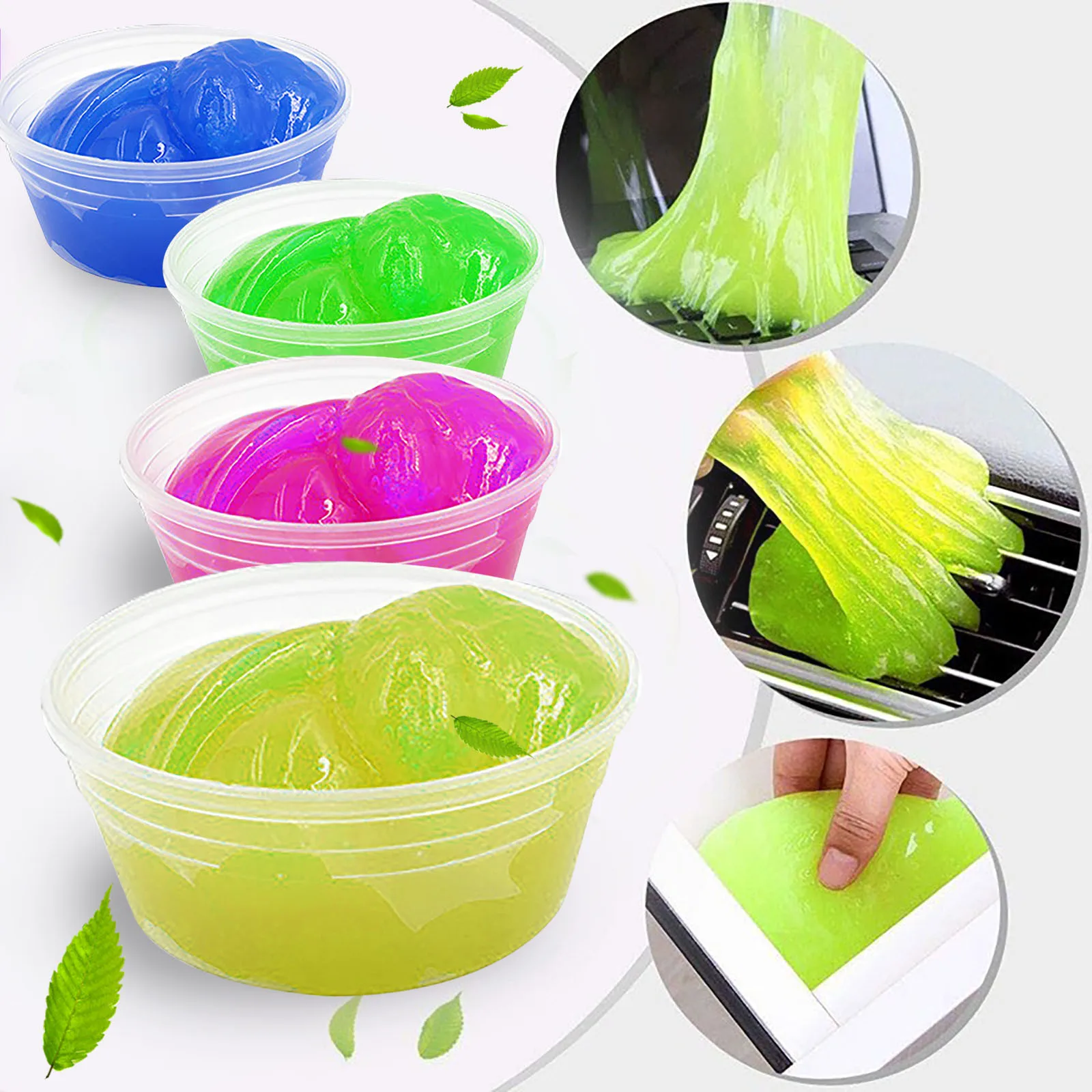 Car Interior Cleaning Glue Slimes For Cleaning Air Vent Magic Dust Remover Gel Care Computer Keyboard Slime Cleaner Gel 50g cleaning gel car cleaning gel car detailing cleaner car cleaning tool