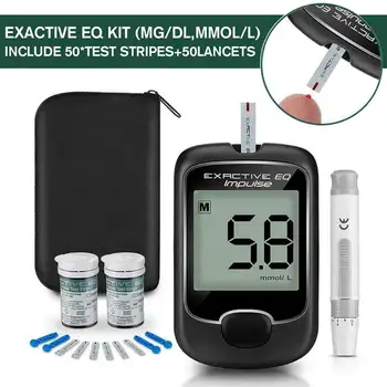 

Medical Blood Glucose Meter Glucometer Kit Diabetes Tester 50 Test Strips Lancets Kit Medical Blood Sugar Meter for Diabetic