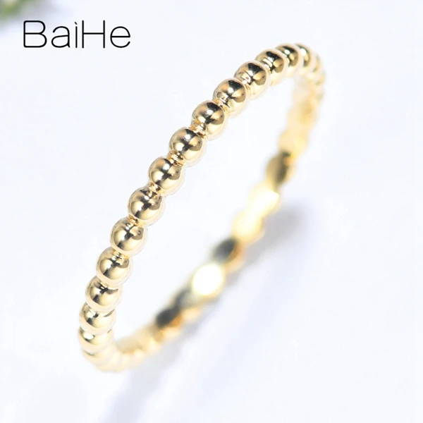 BAIHE Solid 14K белое золото(AU585) сертифицированные помолвки и свадебные женские модные ювелирные изделия Элегантные уникальные модные Подарочные Кольца