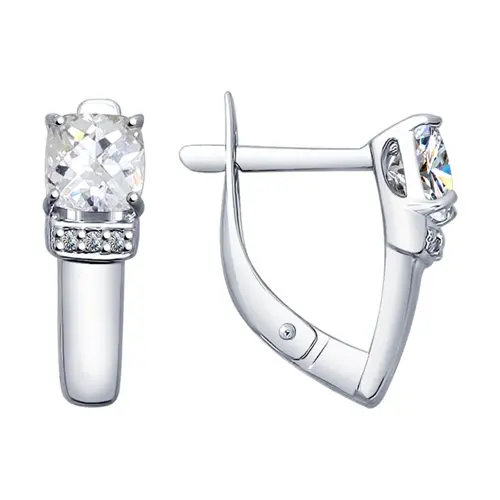 Серьги SOKOLOV из серебра со Swarovski Zirconia