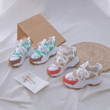 

Autumn Kids Sport Shoes Patched Color Boys Sneakers Infant Student Children girls Running Shoes Anti-slip SGF086