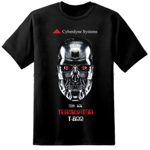 Мужские Терминатор T800 эндоскелет Skynet cyberdyne Systems фильм футболка в стиле ретро |