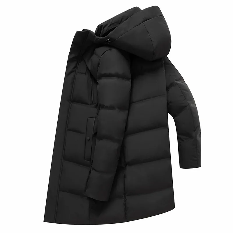 

Winter Lian Cap Medium Length Money Men Down Jacket Fat Man Plus Fat plus Size Winter Clothes Keep Warm Cold Protection
