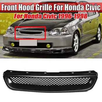 

ABS Black Car Front Bumper Hood Grill Grille Cover Trim For Honda For Civic EK CX DX EX HX LX Type R 1996 1997 1998 Grille Grill