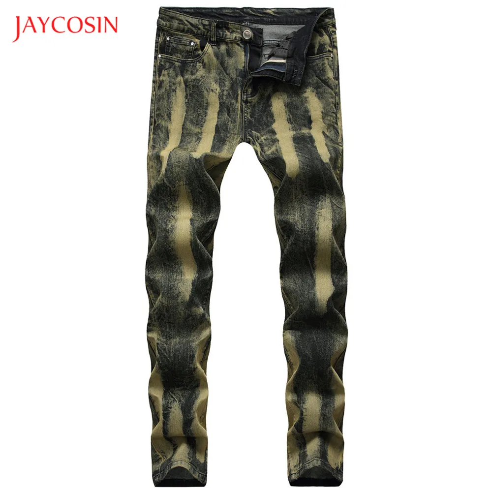 Jaycosin мужские джинсы модные повседневные мужские джинсовые брюки Vinatge из стираного хлопка классические узкие джинсы высокого качества