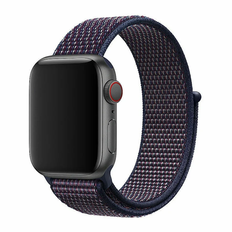 Нейлоновый ремешок для Apple Watch Series 4 5 3 2 1 мягкая дышащая Спортивная петля для iWatch 42 мм 44 мм 38 мм 40 мм браслет для часов