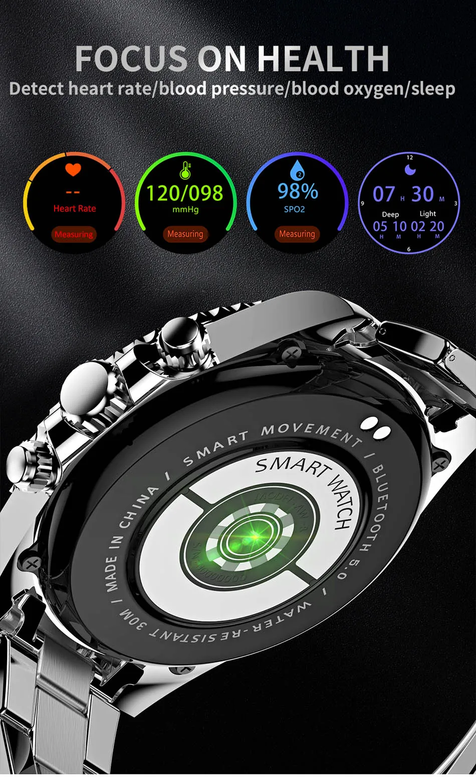 AW12 Smart Watch Bluetooth Call Answer Dial Music Play Heart Rate Monitor IP68 Waterproof Outdoor Sport Smartwatch