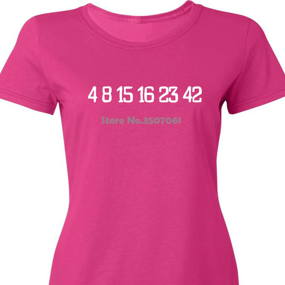 Lost Numbers 4 8 16 23 42-Mystery Tv Show-Ladies хлопковый топ новейший женский Забавный Милый худи и толстовки - Цвет: Women Pink
