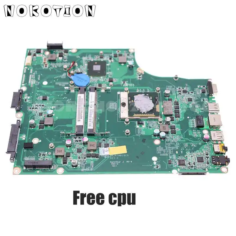 Материнская плата NOKOTION MBPYF06001 для ноутбука ACER aspire 5820 5820T DAZR7MB16C0 HM55 DDR3 | Компьютеры и