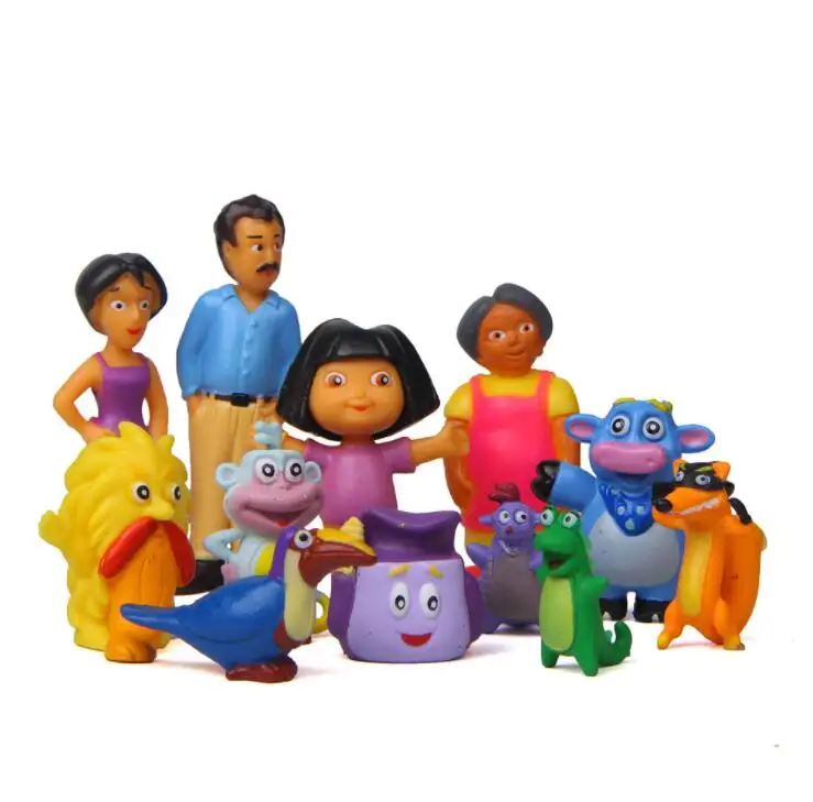 12 шт./лот 3-10 см аниме Дора The Explorer ПВХ коллекционные модели рождественские игрушки