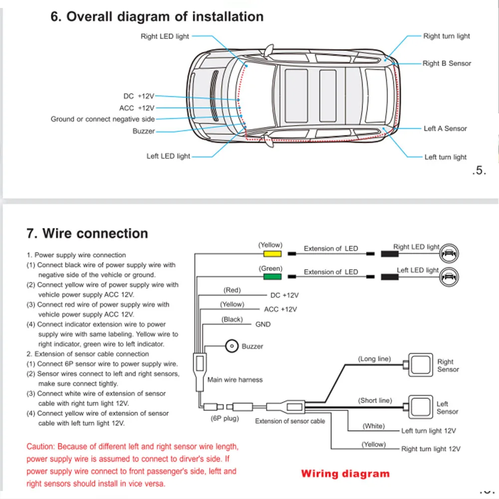 Universal model is suitable for all cars BSD blind spot monitoring, high speed overtaking assist warning