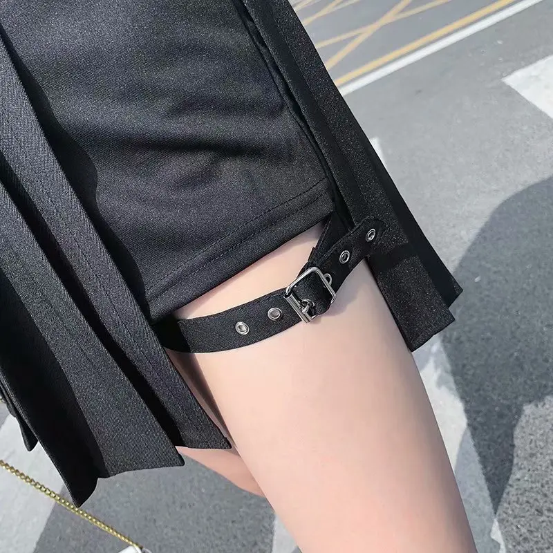 All Match Women Short Skirt Fashion Tartan Red Pleated Skirts Streatwear Plaid Side Button Skirt Womens Casual Mini Skirt - Image 3