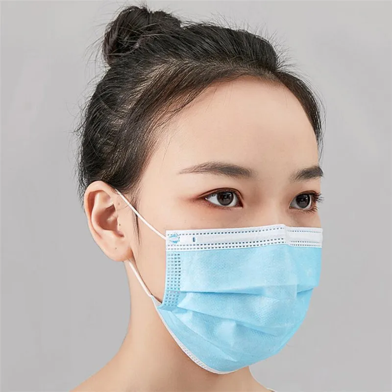 

10pcs/50pcs Face Mouth Masks 3 Layers Anti Dust Proof Disposable Mask Earloop Non Woven Face Mask