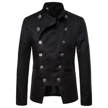 

New Style Fashion Wind Double Breasted Metrosexual Man Suit Jacket Dress Blazer Men Wedding Stage Performance Clothes