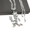 Large Etched Out Hatchet Man Charm Juggalo/Juggalette Necklace Pendant Stainless Steel Jewelry N Chain 4mm 24 In 5