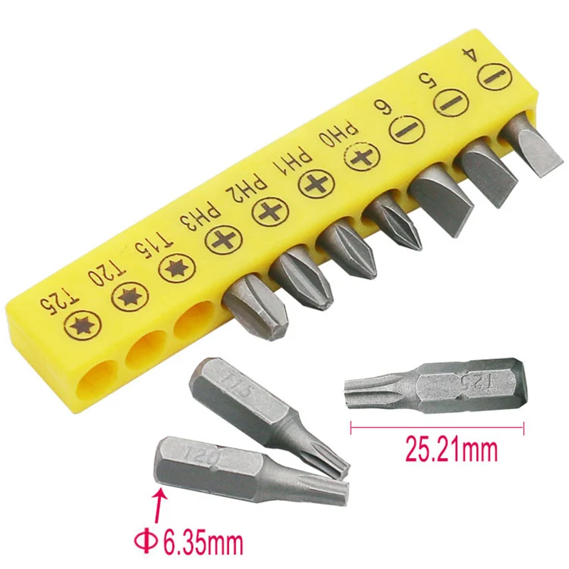 6,35 мм l-образный шестигранный гаечный ключ с двойной головкой подходит для отвертки наконечники рутинный инструмент набор гаечных ключей трещотки - Цвет: 10Pcs