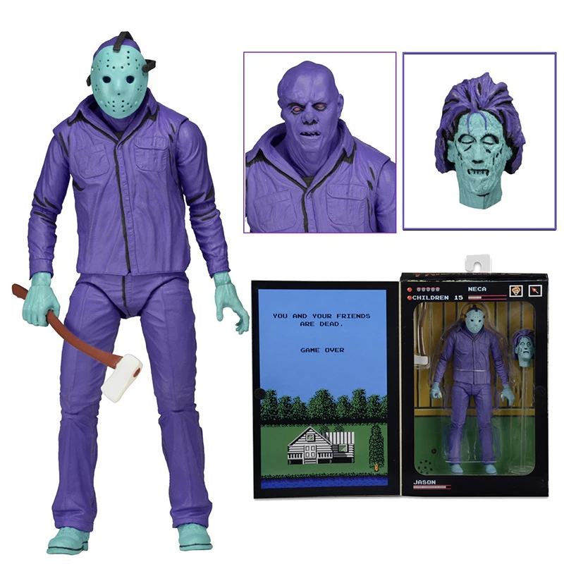 

Original NECA Horror Friday the 13th Destroy Jason Video Game Power Play Version Action Figures Model Toy Dolls Christmas Gift