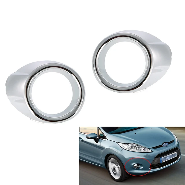 Plating Bumper Driving Fog Bezel Hole fit for Ford Fiesta ABS