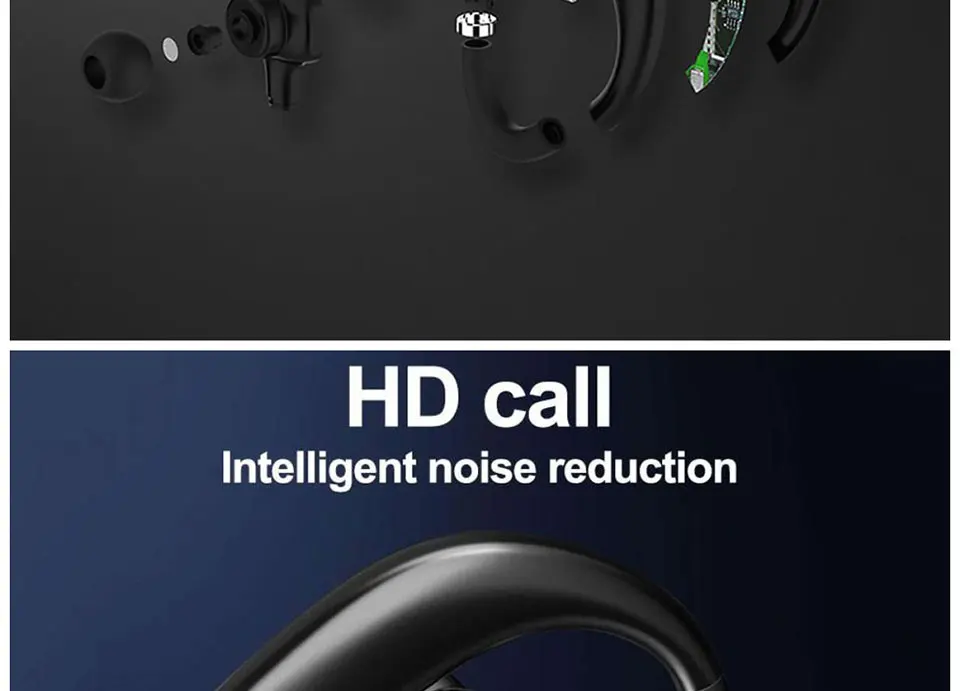 Roreta Новые беспроводные Bluetooth наушники бизнес-гарнитуры с микрофоном Громкая связь вызова ушные крючки наушники для iPhone Android IOS