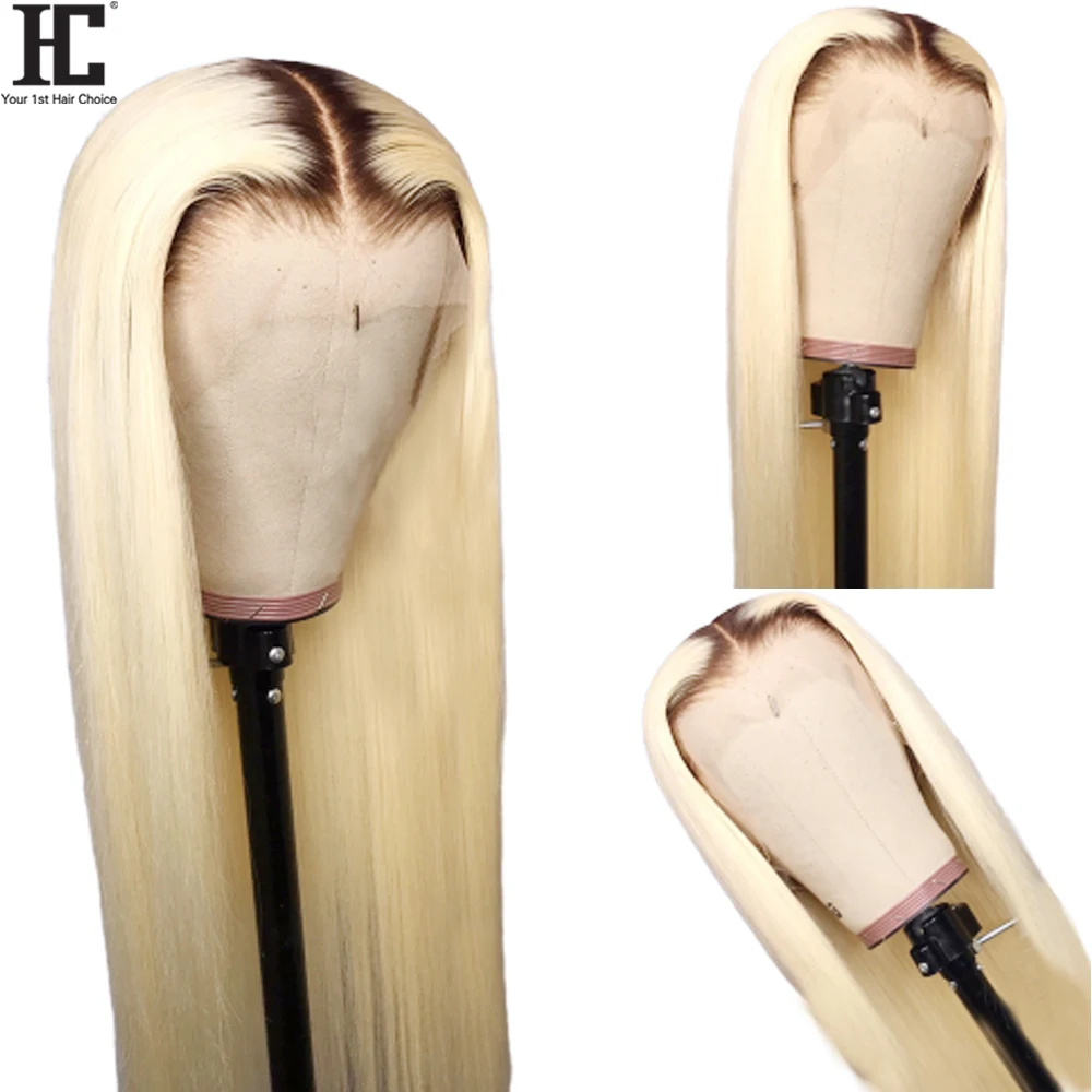 1B/613 Ombre светлый парик человеческих волос 150% Glueless 1B 613 бразильские Прямые 13X4