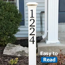 10 см большой современный дом номер двери домашний адрес почтовый ящик Номера для дома номер цифровой двери наружный знак 4 дюйма.#0-9 черный