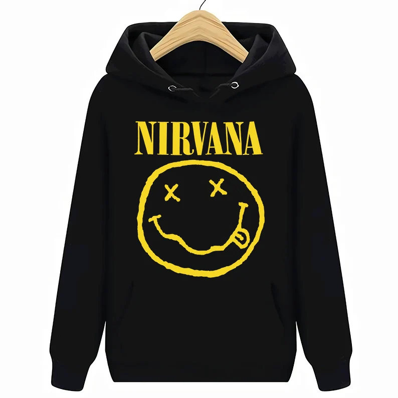 Толстовки с капюшоном с короткими рукавами, Nirvana, размер 2x-большой, рубашка с ремешком, музыка, лицо