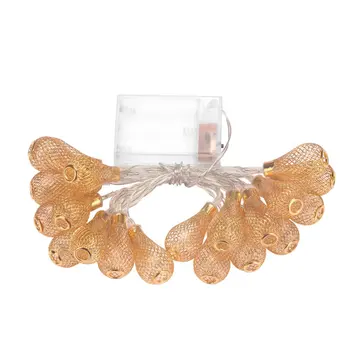 

20 LED Light String Hollow Mesh Lantern Battery Operated Copper Wire Christmas Decor Fairy Light for Home Wedding Party