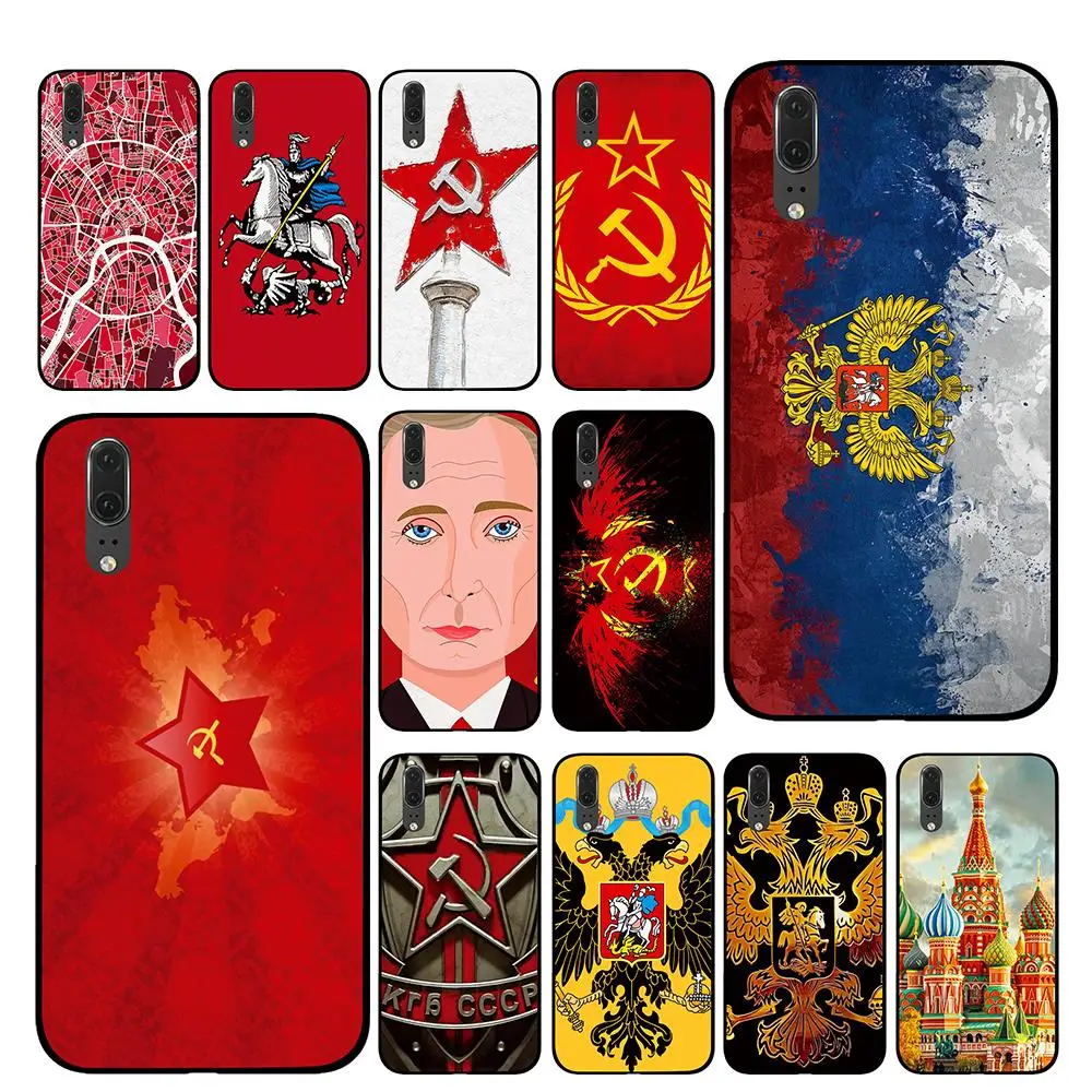 

the Soviet Union Russia Moscow Black Phone Case for Huawei P30 P20 Mate 10 20 Pro Lite Nova 3 4 3i Cover
