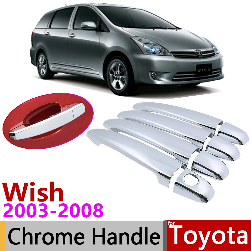 Для Toyota Wish AE10 10 2003 ~ 2008 хромированная дверная ручка автомобильные аксессуары