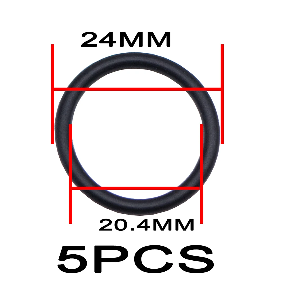 Black 5pcs/lot Airsoft Piston Head O Ring for AEG M4 Gel Blaster Hunting Accessories Black- 24*18CM/24*19CM/24*20CM/24*21CM/24*22CM - Цвет: Black