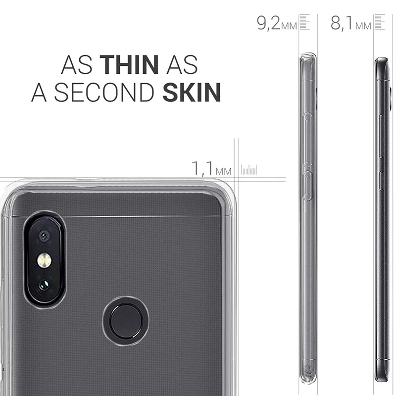 Transparent Silicone Phone Case for Xiaomi Mi Mix 2/2S Back Cover