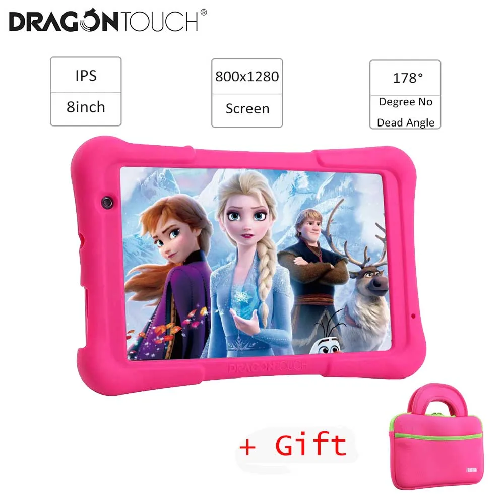 Детский планшет Dragon Touch Y80 2019 дюйма HD дисплей Android 16 ГБ четырехъядерный 1 5 ГГц USB 8
