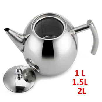 

Large Capacity Stainless Steel Coffee Tea Pot Maker with Infuser Kettle Boiling Teapots Drinkware Multifunction Heated