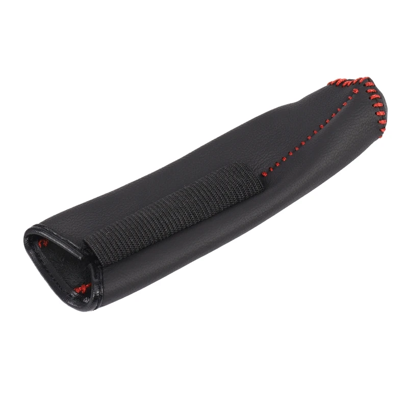 Leather Hand Brake Cover Protective Sleeve For Honda / for Accord /for Civic 8 Black + black line hand brake cover