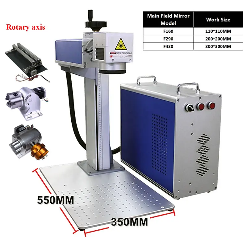 Lianpin fiber laser marking machine 20w 30w Super-laser metal engraving suitable for stainless steel with rotary | Инструменты