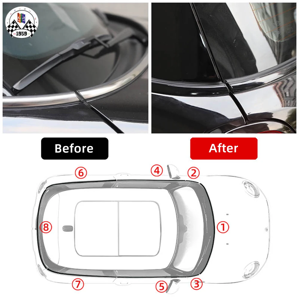 MINI COOPER S Jcw Uno F56 Nero Lucido Clip-On Maniglia - Foto 4