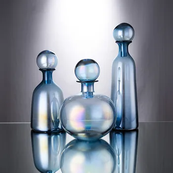 

Blown Glass Vase Modern Gradient Pearlescent Hydroponic Plant Flower Arrangement Home Craft Decoration