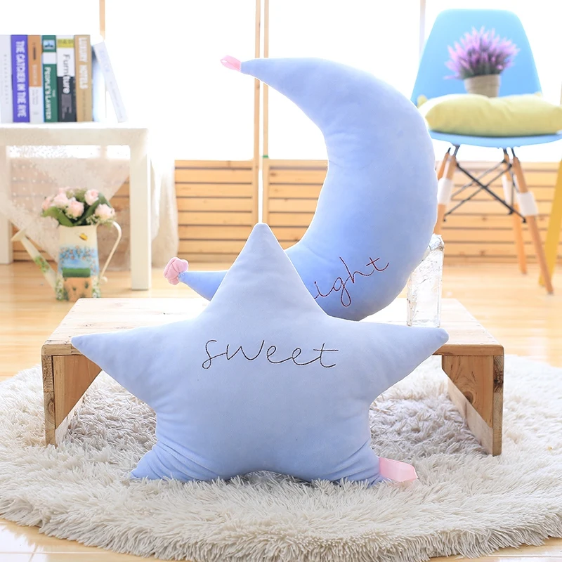 

Baby Pillow Appease Star Moon Cloud Calm Stuffed Bed Decoration Cushion Brinquedos Gift New Doll