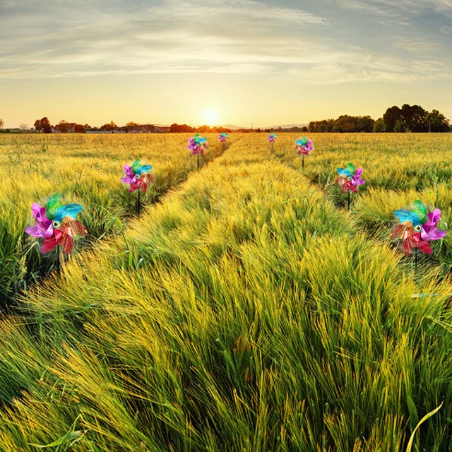 Védje A Kerti Gyep Virág Szélmalmát Szikrázó Pinwheels Rendezvénydekoráció 10Db Kültéri Kertészkedés - Image 6