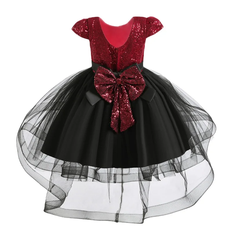 Детские платья для девочек; платье-пачка принцессы с блестками; детское торжественное вечернее платье; свадебное платье с цветочным узором для девочек; От 2 до 6 лет