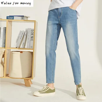 

jeans 2020 men summer new tooling style jogging pants pants printed elastic waist trend